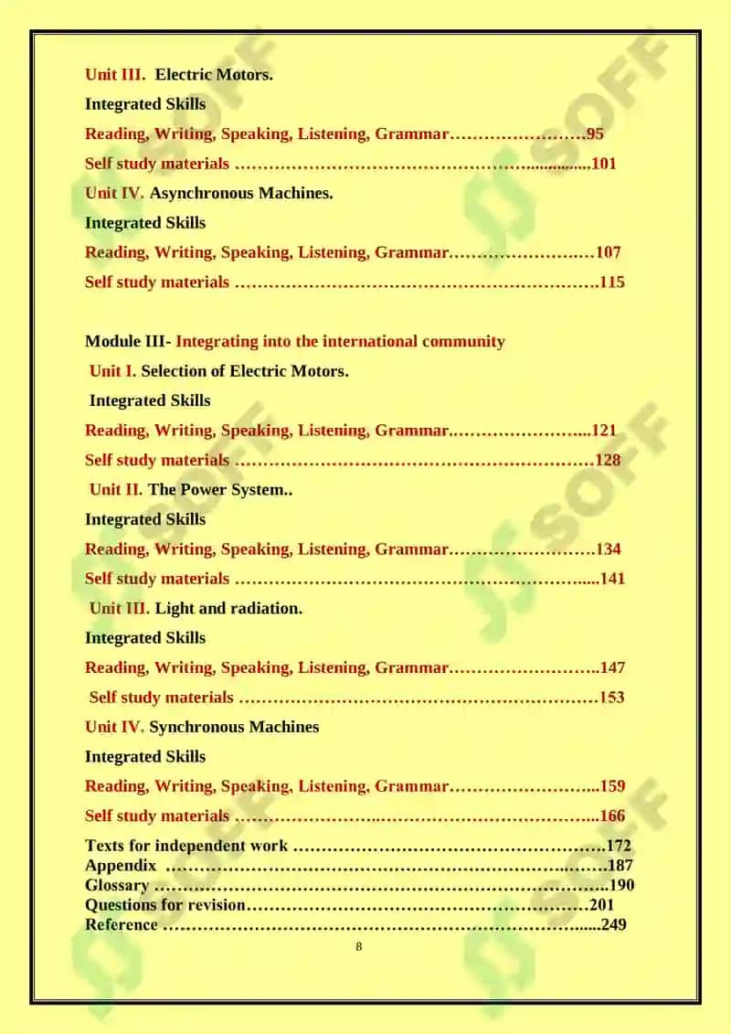 English for Energy Supply in Agriculture 8