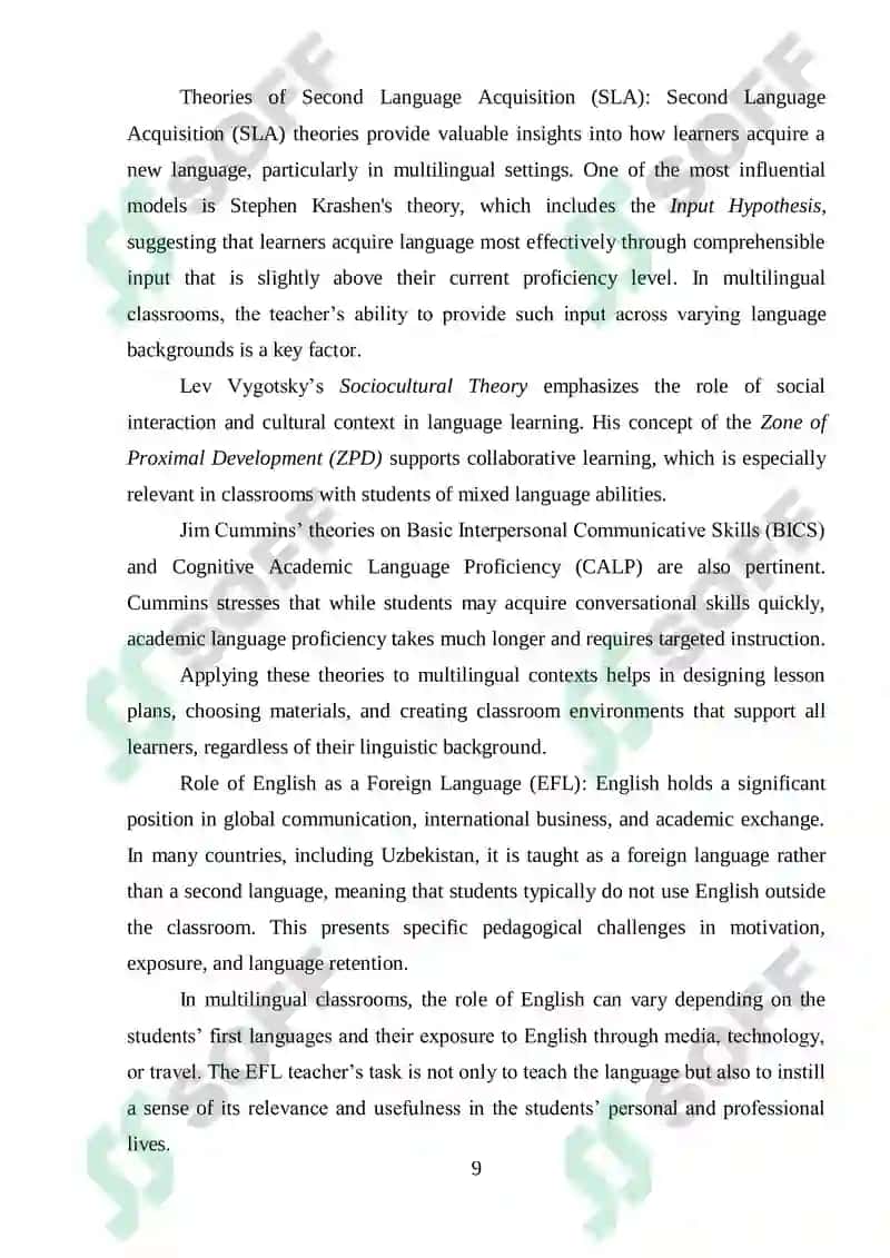 English as a Foreign Language (EFL) Instruction 8