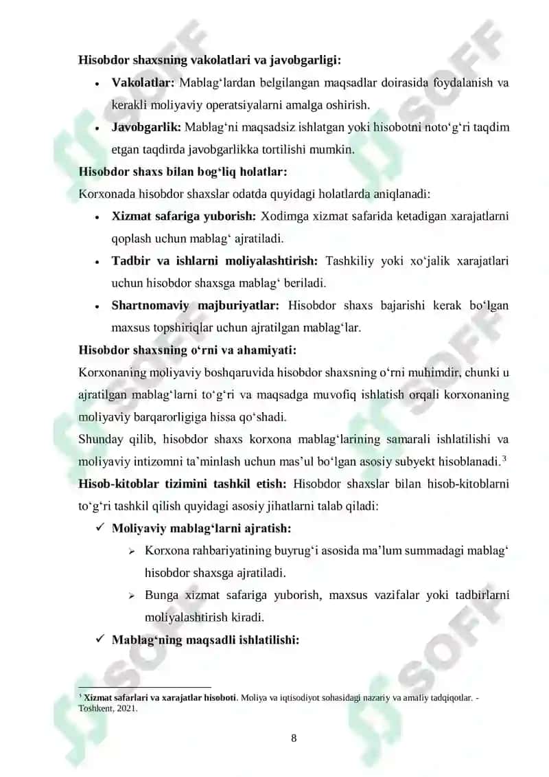 Hisob-kitoblar hisobi 8