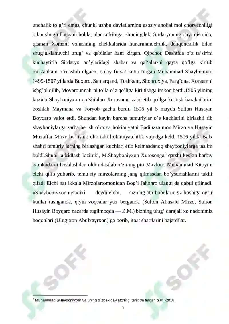 Shayboniylar davlatida qo’shin tuzilishi 8