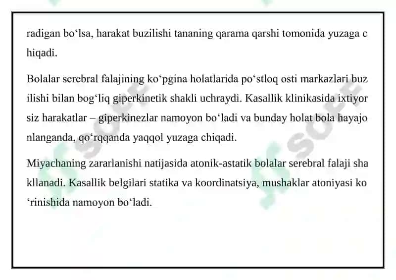 Bolalar serebral falaji (DSP) 8