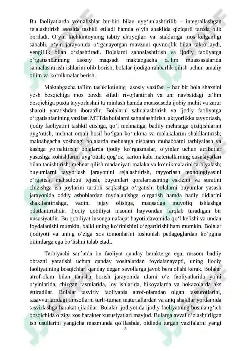 Bolalarni sahnalashtirish va ijodiy faoliyatga o‘rgatish 8