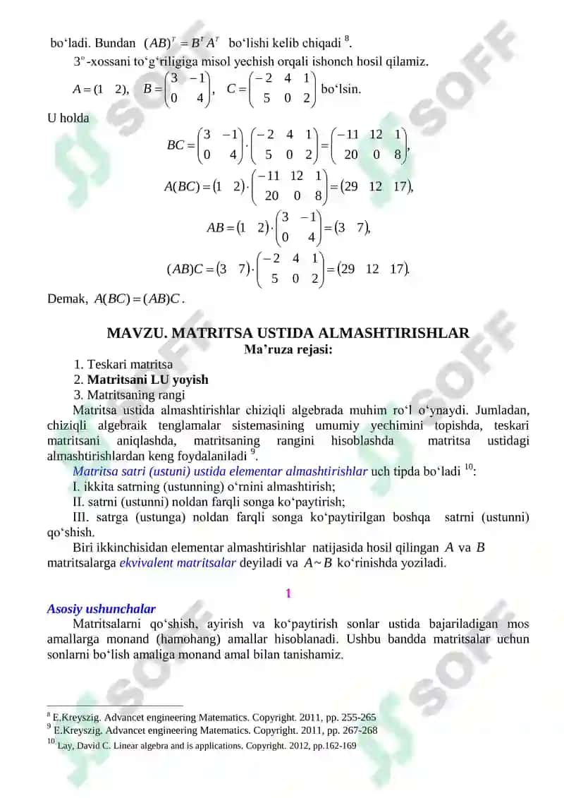 Matritsalar 8