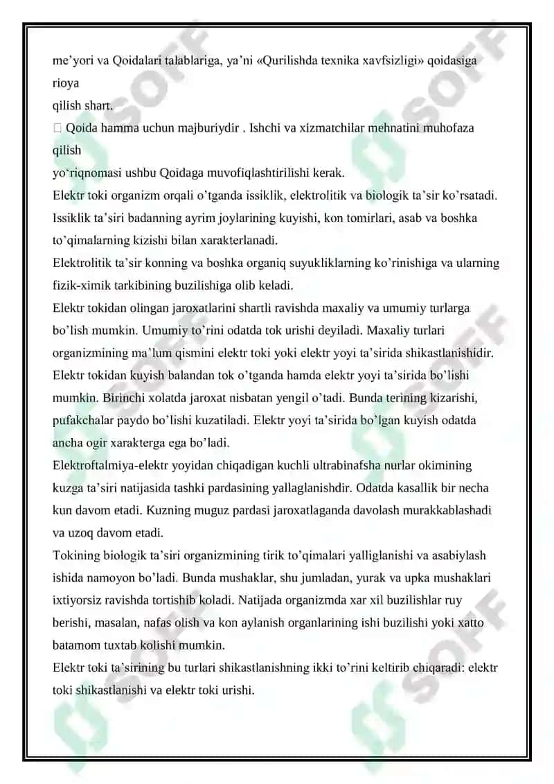 Elektr maydonining inson organizmiga ta’siri 8
