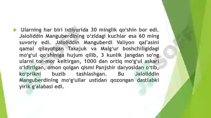 Jaloliddin Manguberdi – Vatan himoyachisi 8