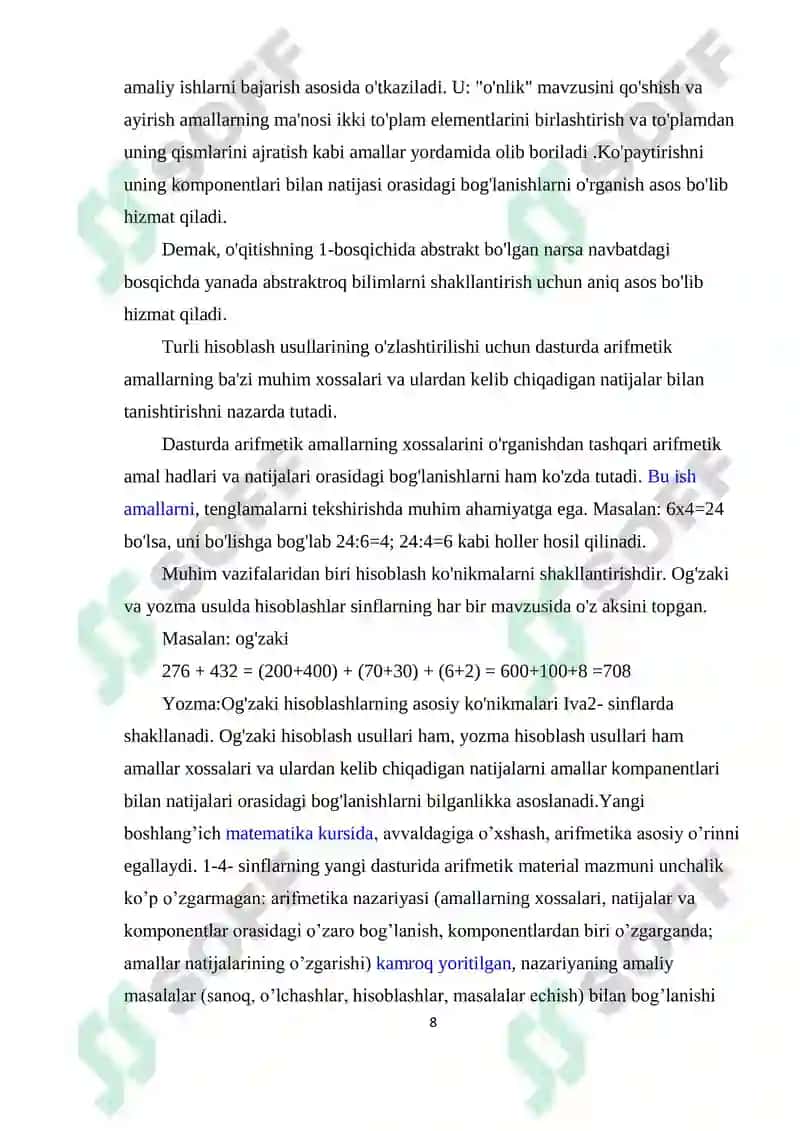 Matematika o’qitish metodikasi 8