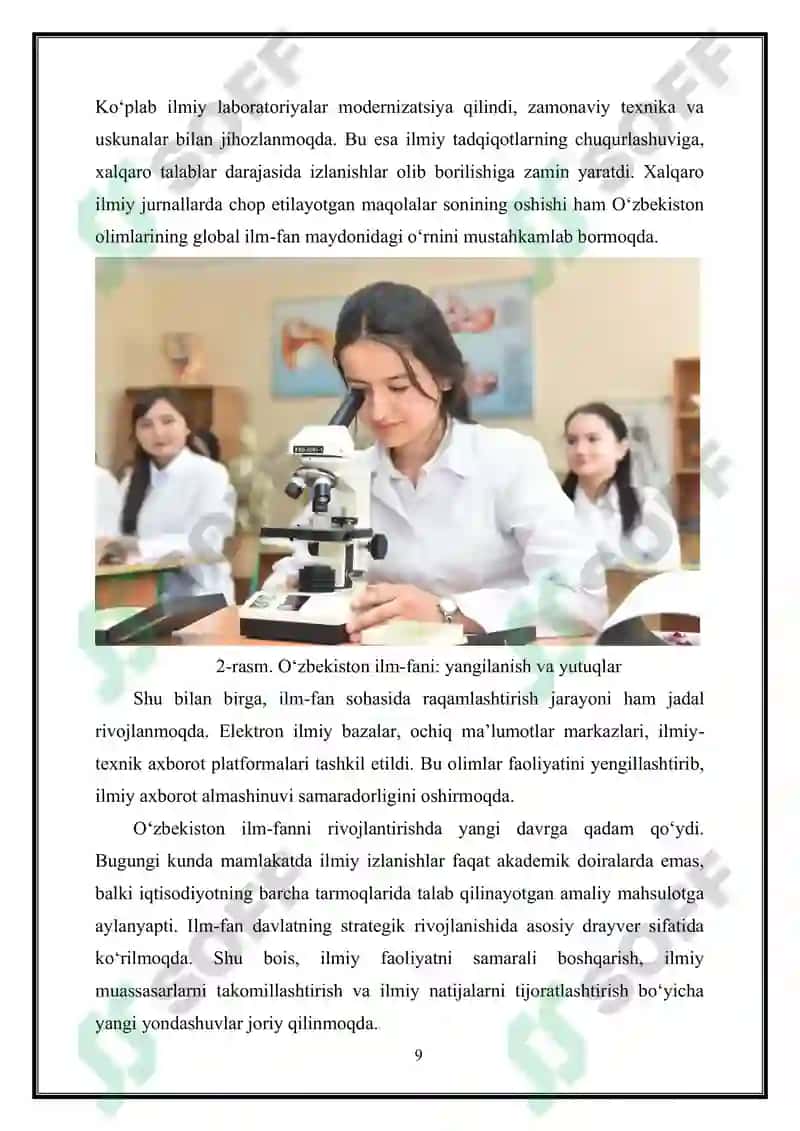 O'zbekistonning yangi tarixi fanidan tayyorlagan MUSTAQIL ISHI 8