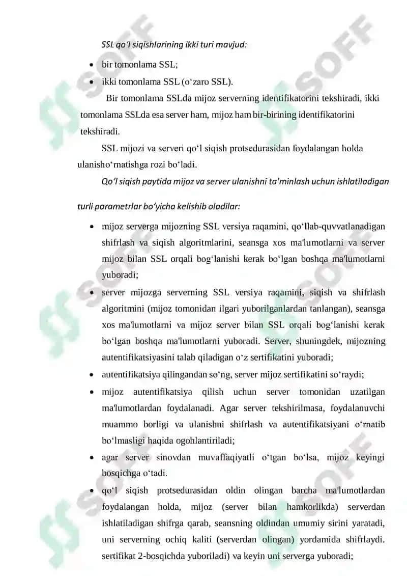 Wireshark ilovasi yordamida SSL paketini tahlili 8