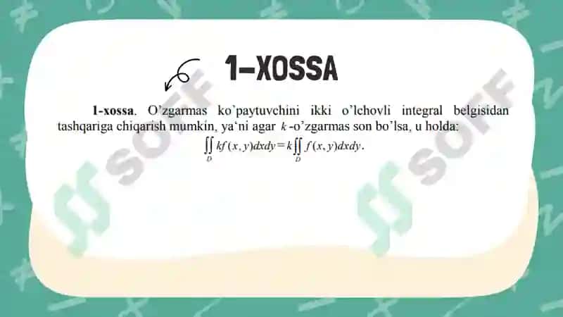 Ikki o’lchovli integrallarni hisoblash 8
