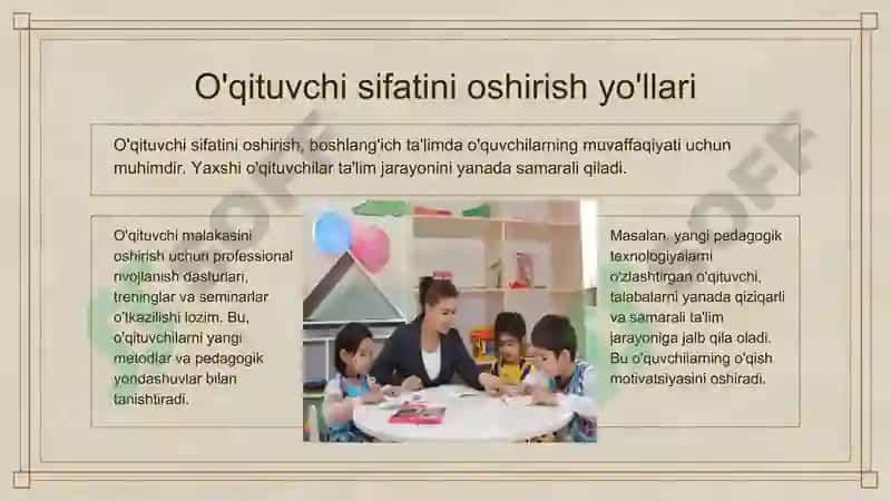 Boshlang'ich ta'limda o'qituvchi mehnati 8