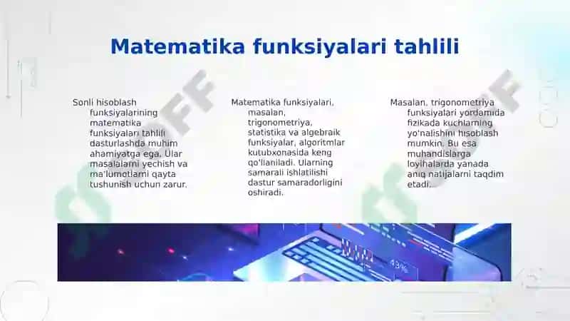 Sonli hisoblash funksiyalari kutubxonasi 8