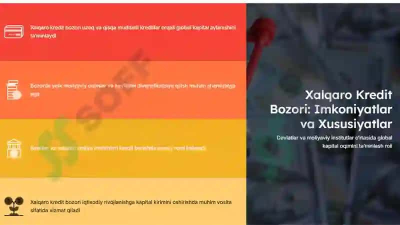 Xalqaro moliya bozori va uning funksiyalari 8