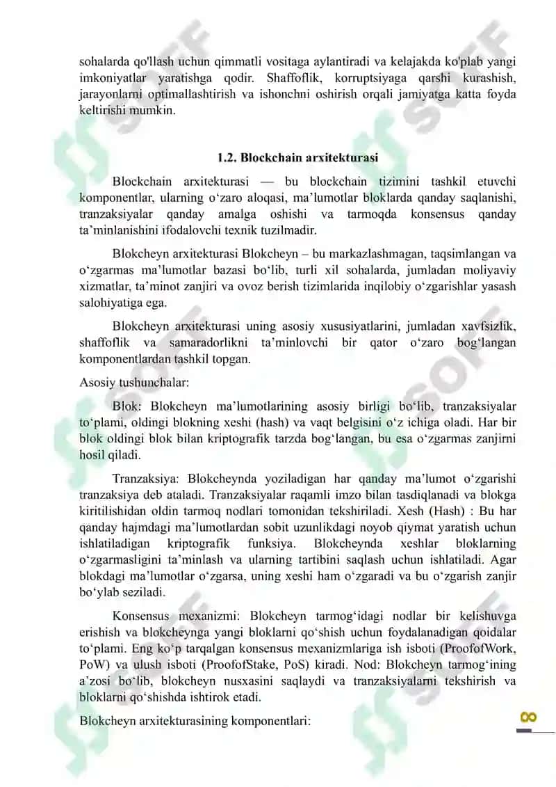 Blockchain texnologiyasi va uning dasturiy ta'minoti 8
