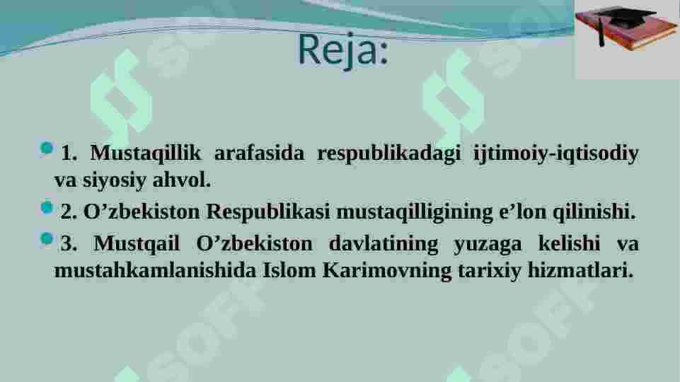 Mustaqil Oʻzbekiston Respublikasining tashkil topishi va tarixiy ahamiyati 3