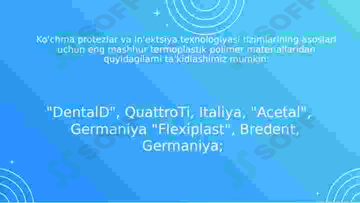 Zamonaviy xomashyolardan (vallplast, kadrotti) yoyli protezlarni tayyorlash. Ularni ijobiy va salbiy Tomonlari. Klinik-laborator bosqichlari. 7