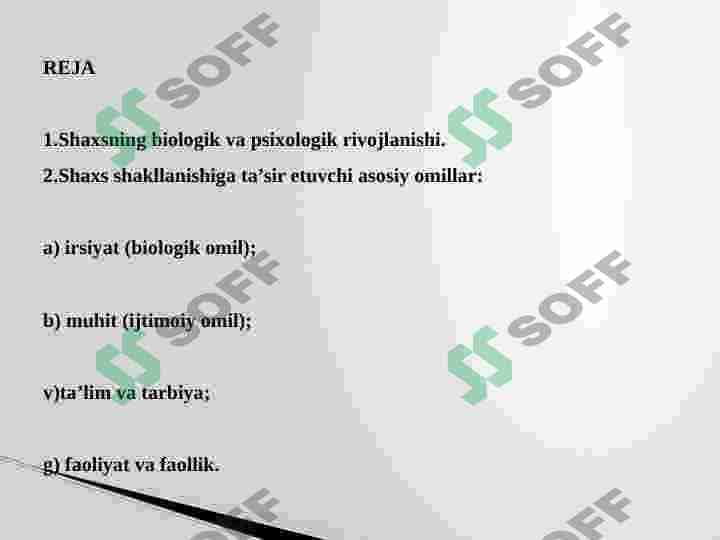 o`smir shaxsning rivojlanishida orzuning tutgan o`rni 2