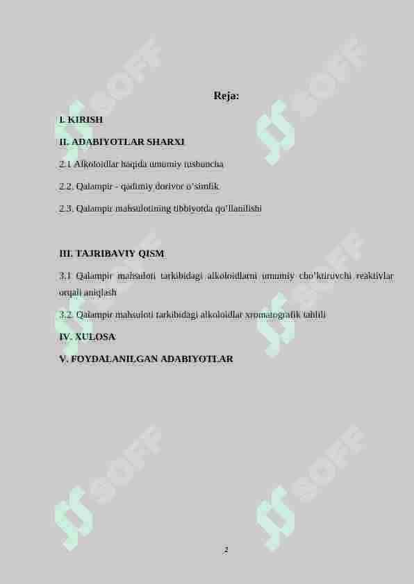 Qalampir o’simligining dorivor xususiyatlarini o’rganish 2