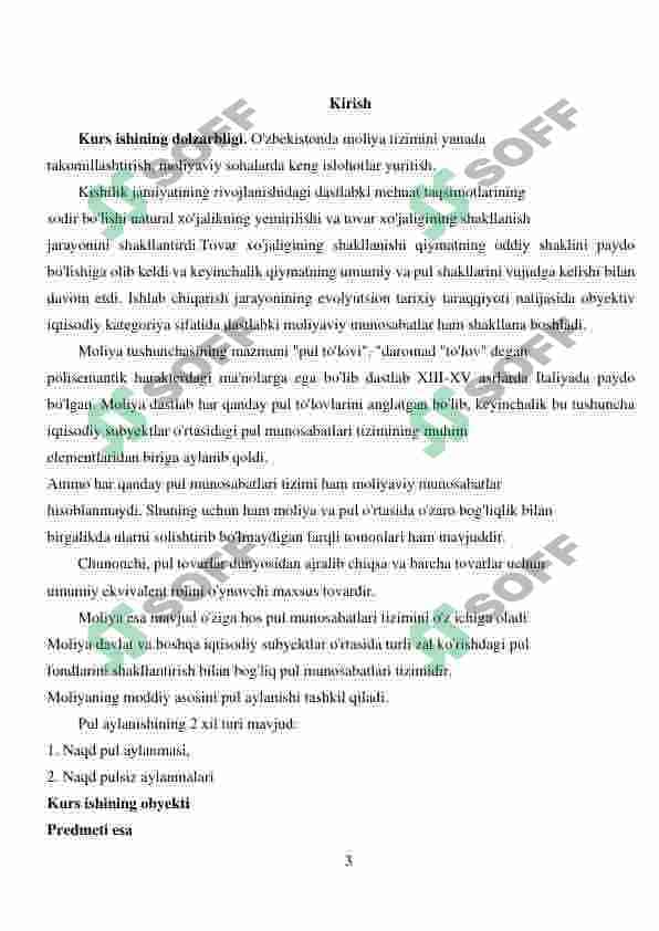 O'zbekistonda moliya tizimini takomillashtirish masalasi 3