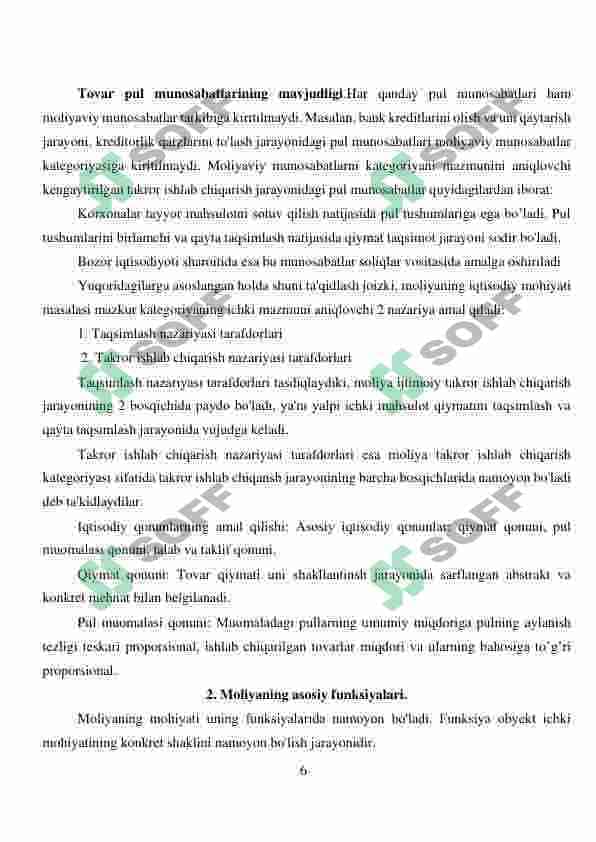 O'zbekistonda moliya tizimini takomillashtirish masalasi 6