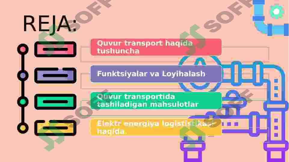 logistikada quvur va elektr energiya  jarayonini tashkil etish 2