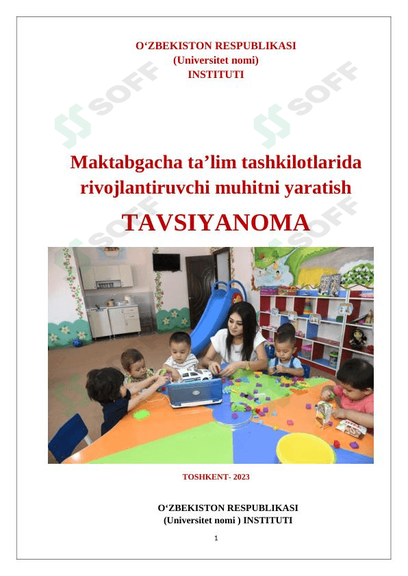 Maktabgacha ta’lim tashkilotlarida rivojlantiruvchi muhitni yaratish 1