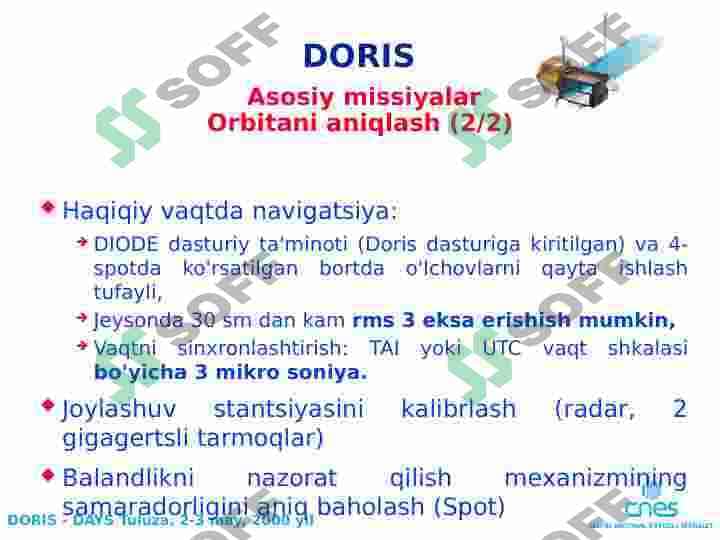 Sun'iy yo'ldosh orqali integratsiyalangan DORIS 7