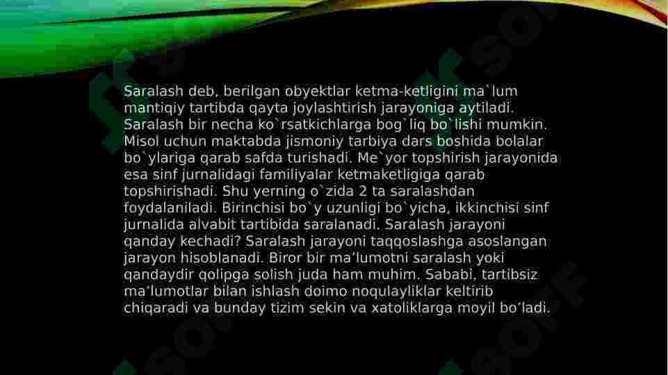 Saralash algoritmlari 2