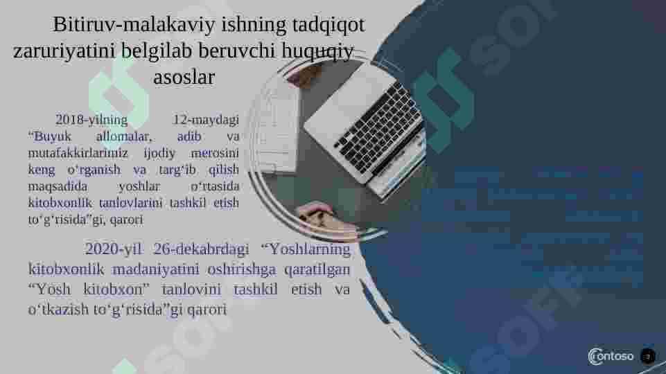 AXBOROT-KUTUBXONA MUASSASALARIDA   ZAMONAVIY INFARMATSION TEXNALOGIYALAR 3