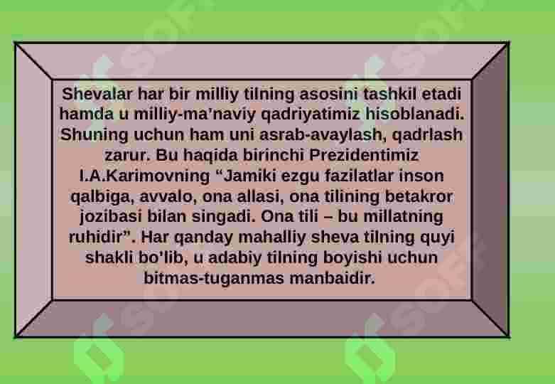 Ona tili darslarida shevaga xos so’zlar ustida ishlash 4