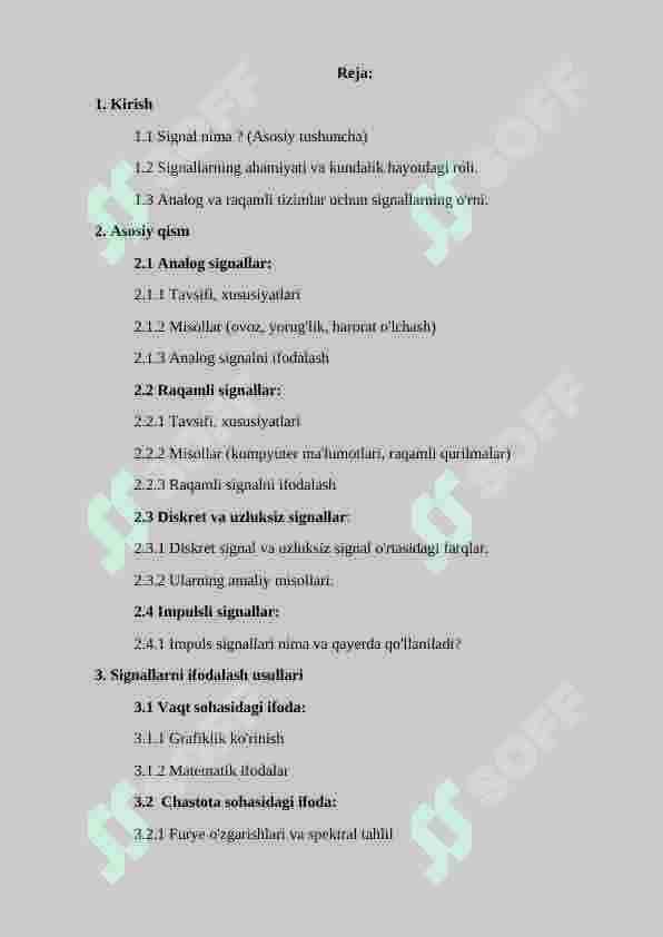 Signallar turlari 2
