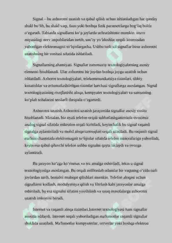 Signallar turlari 8