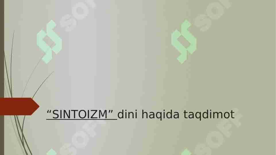 “SINTOIZM” dini haqida taqdimot