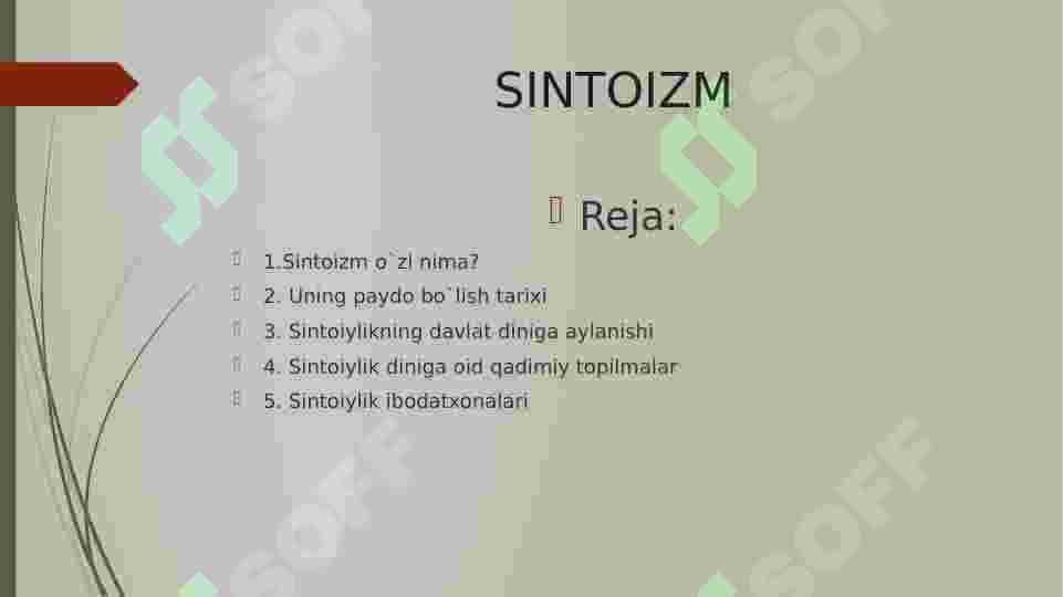 “SINTOIZM” dini haqida taqdimot 2