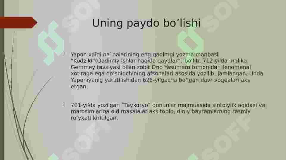 “SINTOIZM” dini haqida taqdimot 4