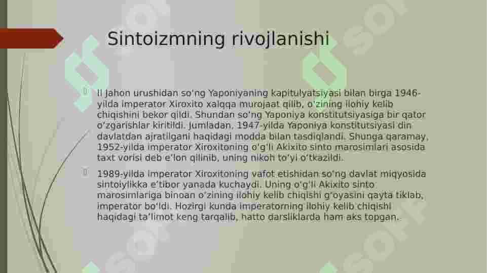 “SINTOIZM” dini haqida taqdimot 7