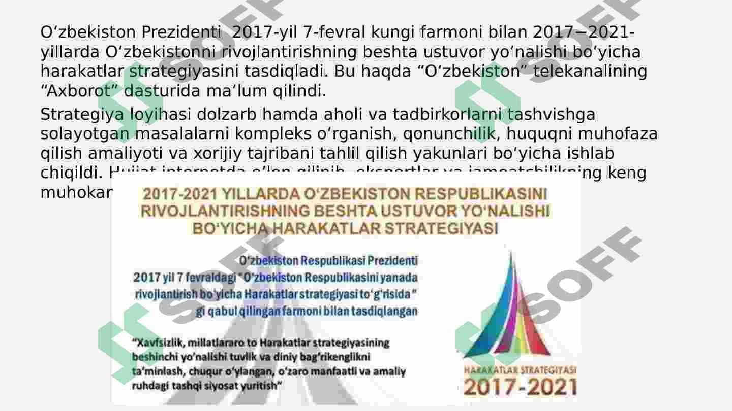 2017-2021 yillarda O‘zbekiston Respublikasini yanada rivojlantirish bo‘yicha Harakatlar strategiyasi 3
