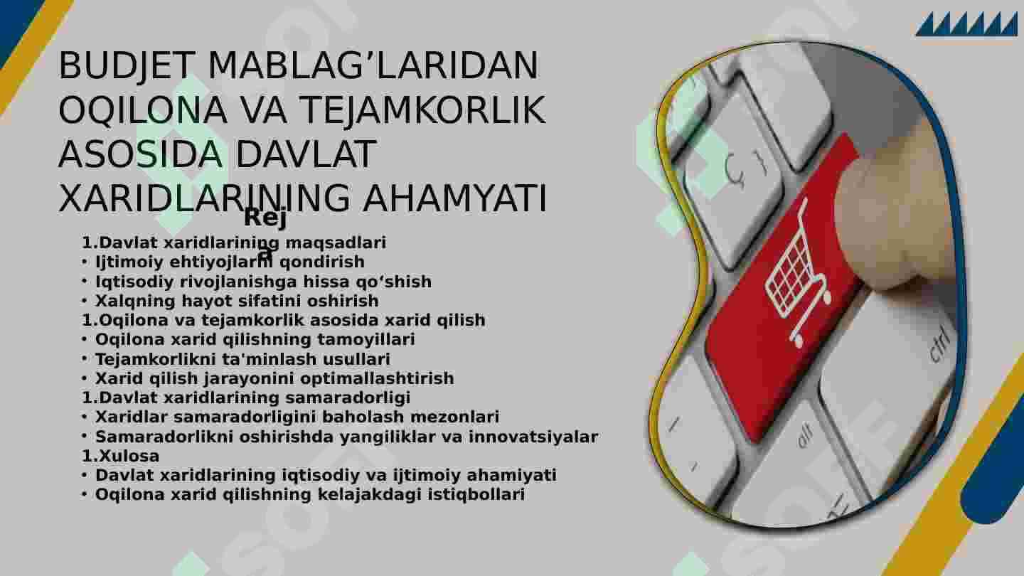Budjet mablag’laridan oqilona va tejamkorlik asosida davlat xaridlarining ahamyati 2