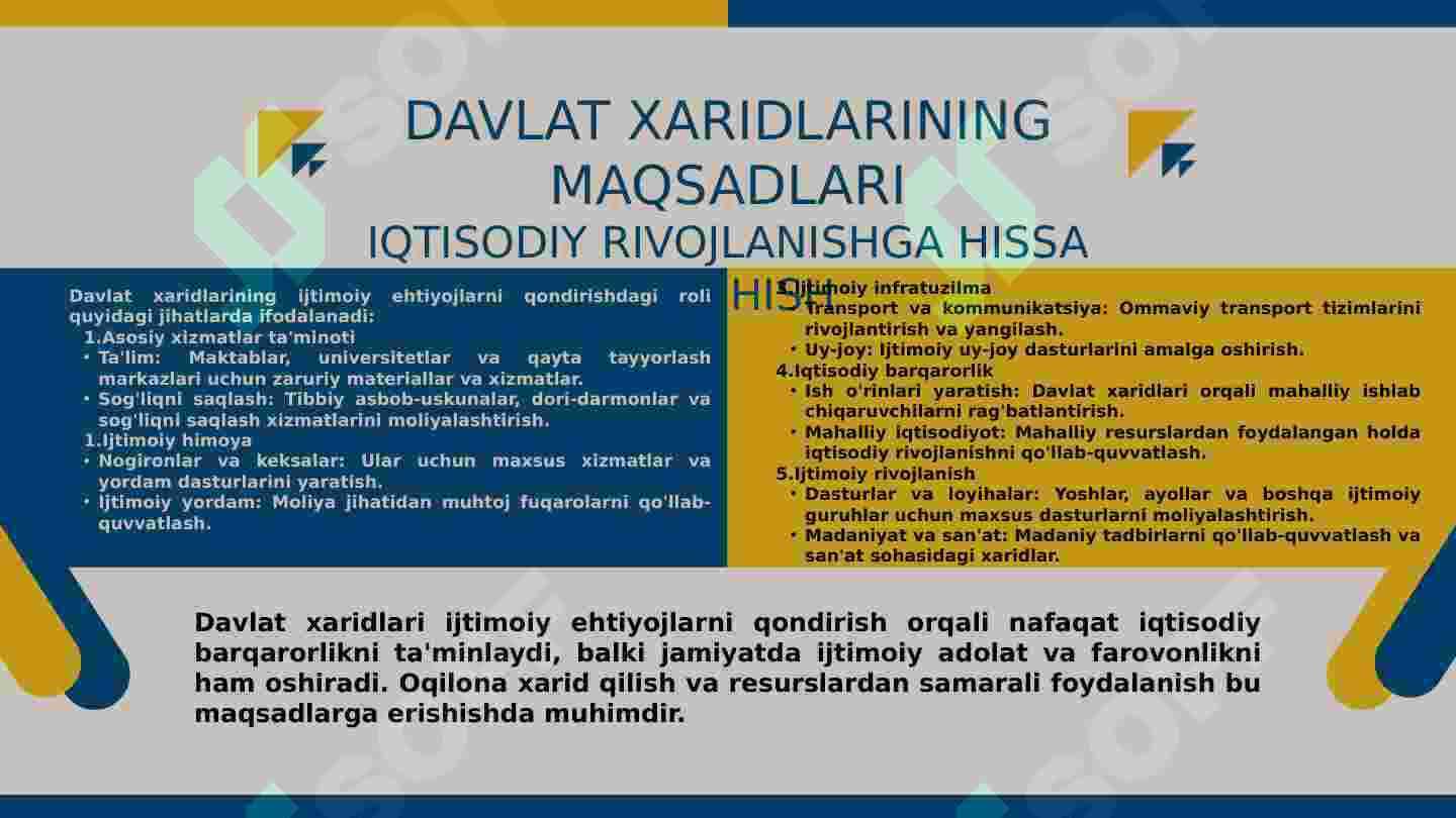 Budjet mablag’laridan oqilona va tejamkorlik asosida davlat xaridlarining ahamyati 4