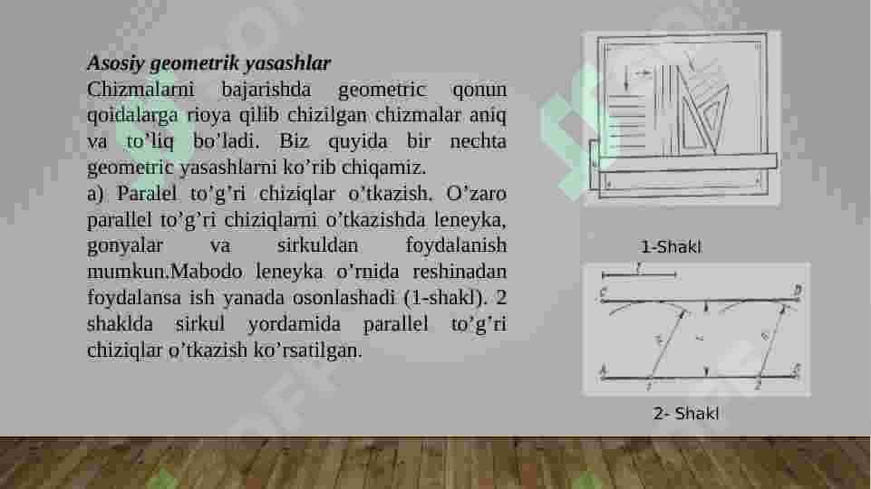 Chizmalarda geometrik yasashlar 2