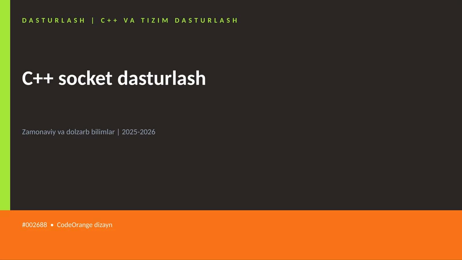 C++ socket dasturlash 1