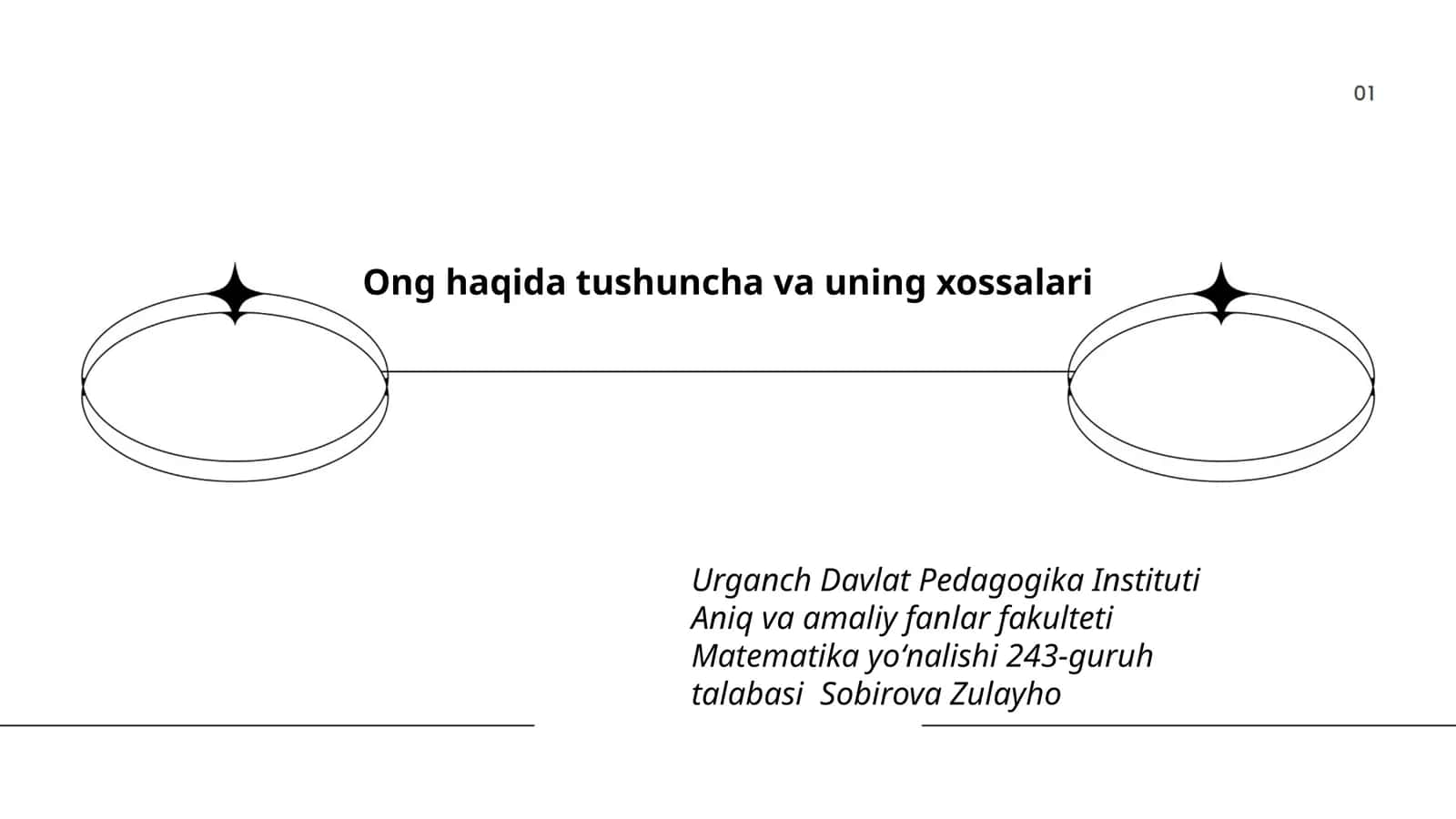 Ong haqida tushuncha va uning xossalari 1