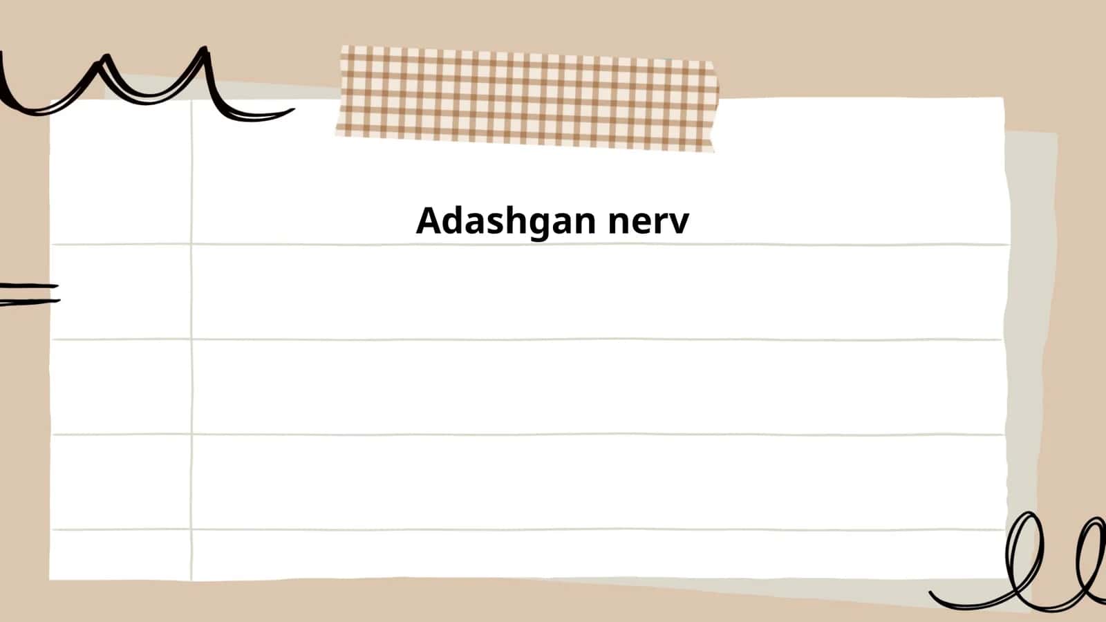 Adashgan nerv 1