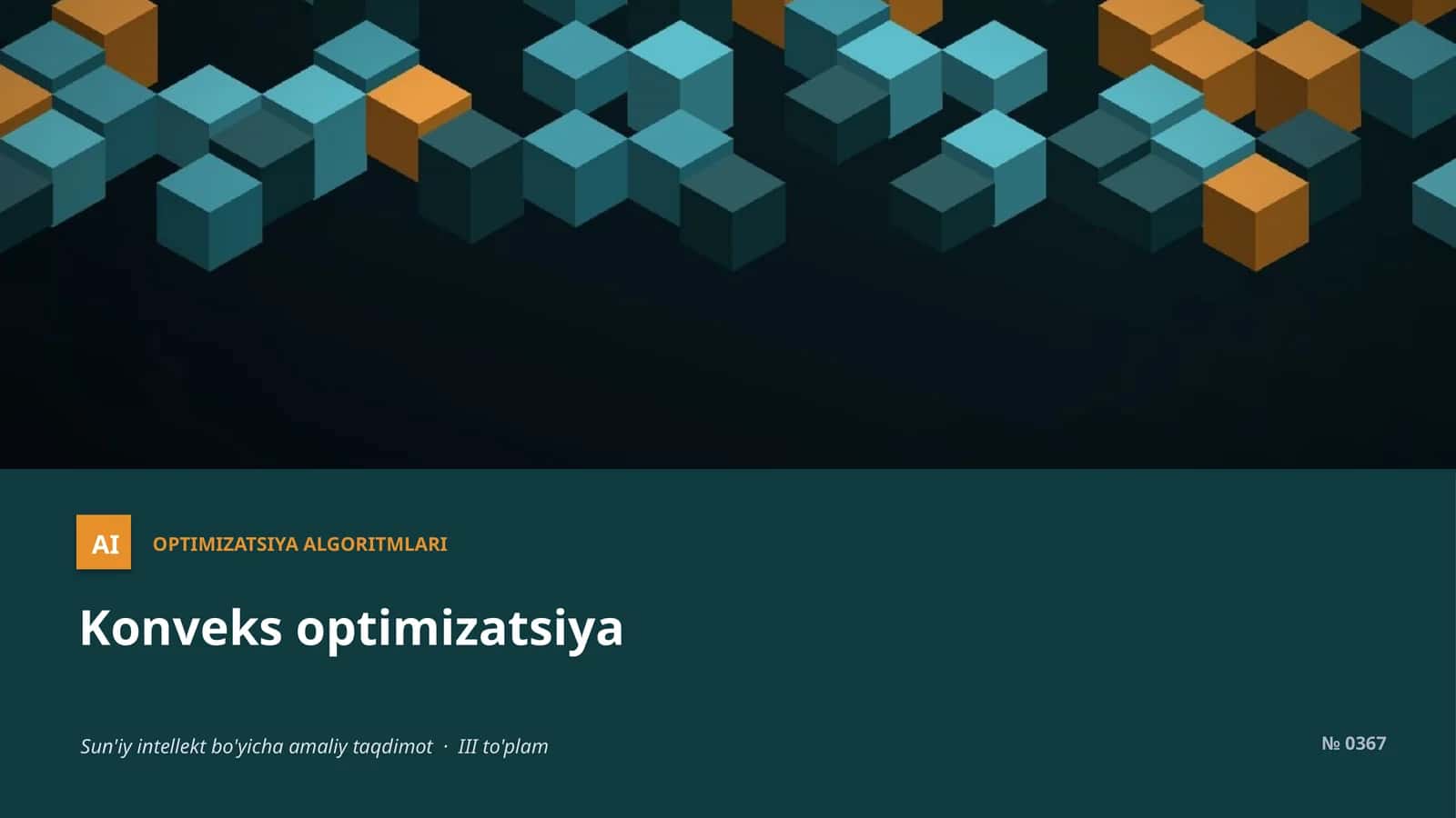 OPTIMIZATSIYA ALGORITMLARI 1