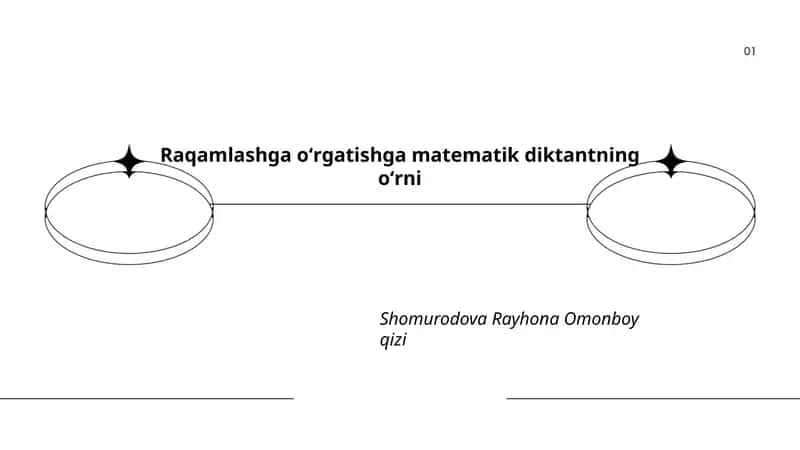 Matematik diktantning raqamlashga oʻrgatishning oʻrni 1
