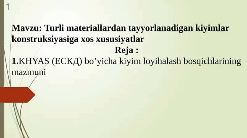 Turli materiallardan tayyorlanadigan kiyimlar konstruksiyasiga xos xususiyatlar 1