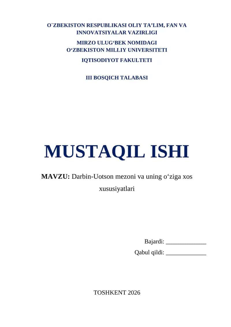Darbin-Uotson mezoni va uning o‘ziga xos xususiyatlari 1