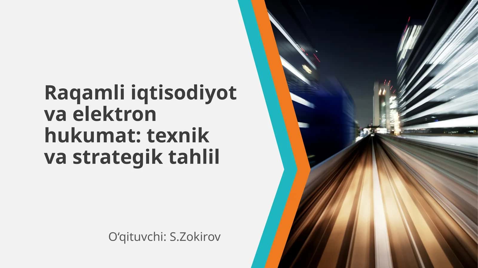 Raqamli iqtisodiyot va elektron hukumat: texnik va strategik tahlil 1