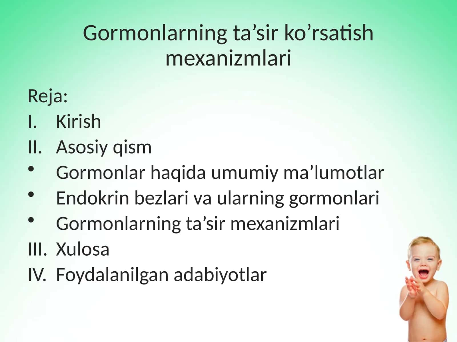 Gormonlarning ta’sir ko’rsatish mexanizmlari 1