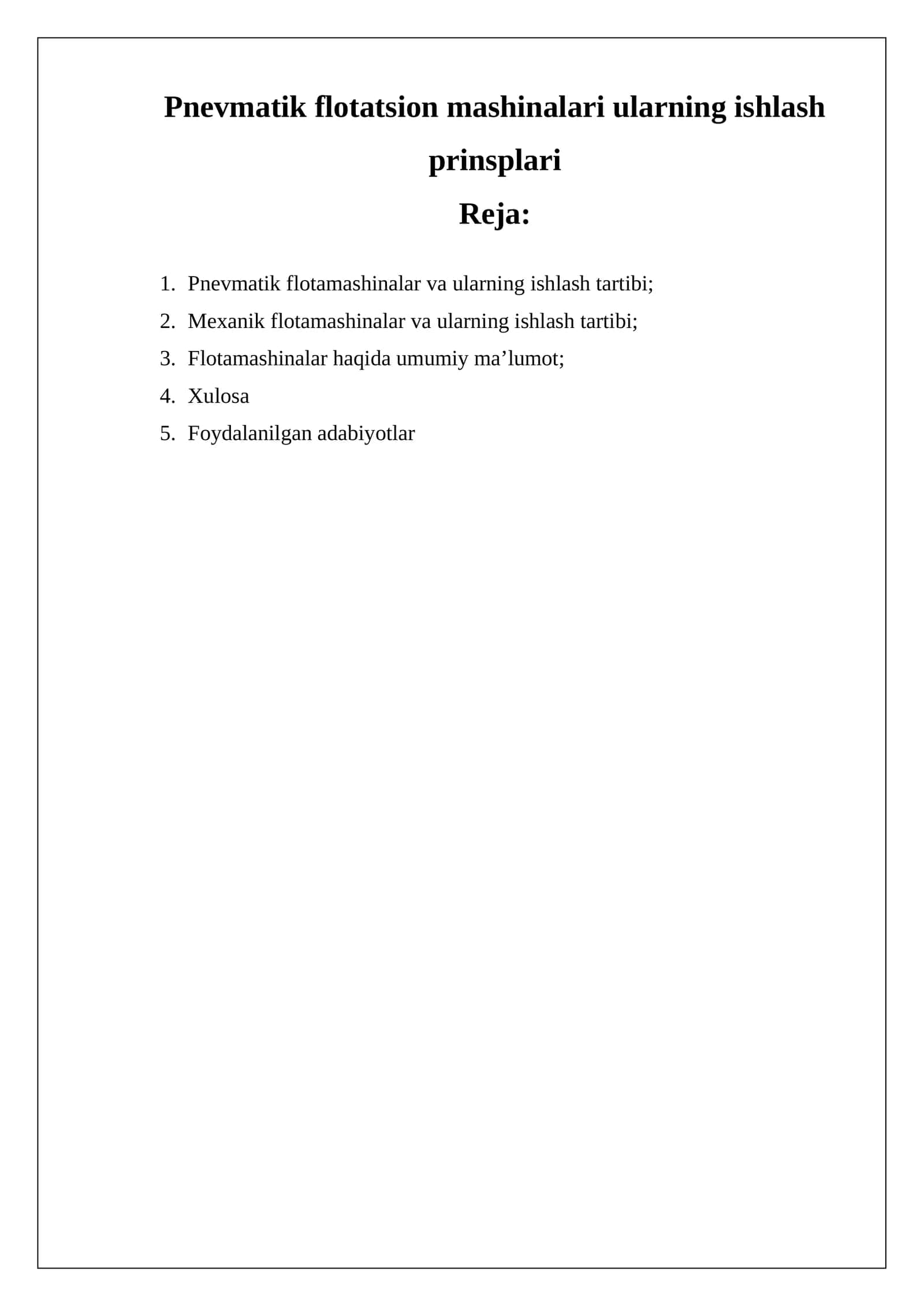 Pnevmatik flotatsion mashinalari ularning ishlash prinsplari 1
