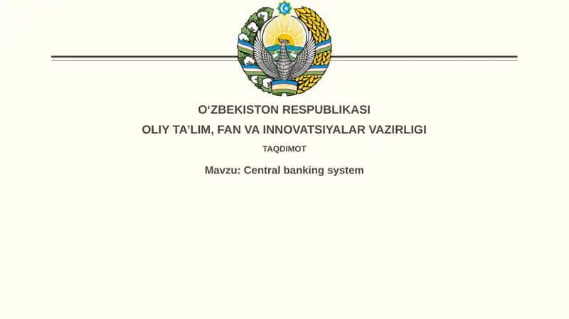 Markaziy bank tizimi 1